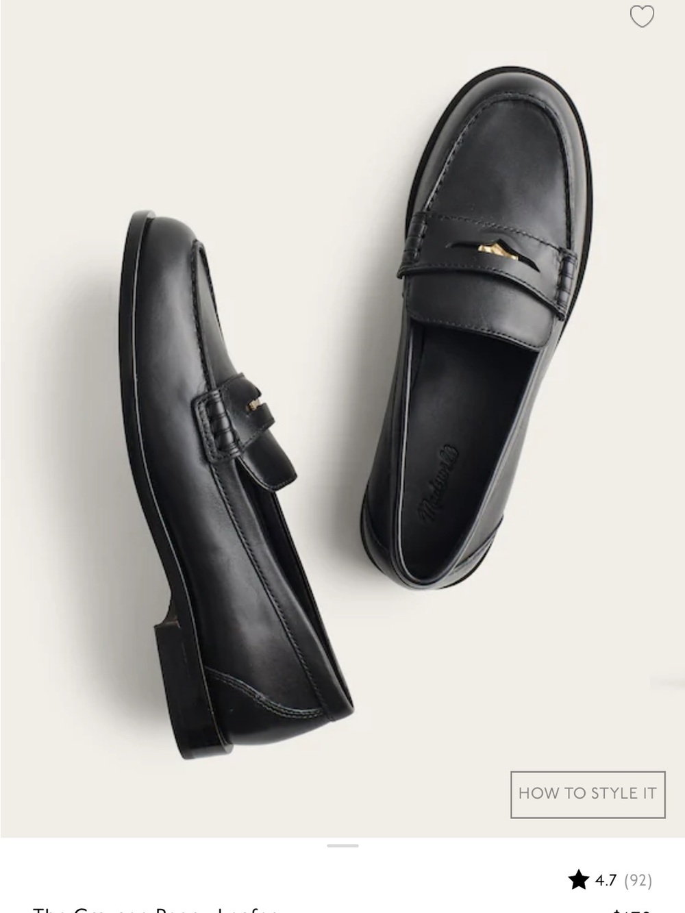 Brand new Madewell The Grayson Penny Loafer size 8 $178